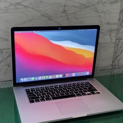Apple MacBook Pro 15” Retina Display intel quad core i7 processor 16GB RAM 256GB FLASH STORAGE SSD $375 