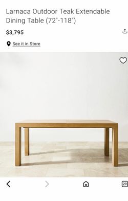 Larnaca Outdoor Teak Extendable Dining Table