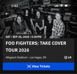 Foo fighter Sept 26,2026