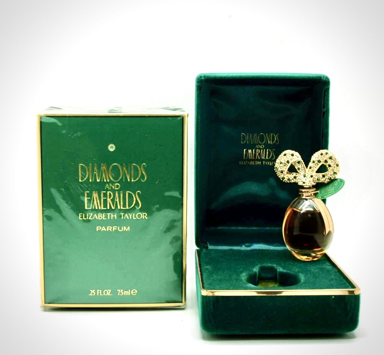 Diamonds and Emeralds by Elizabeth Taylor Pure Parfum .25 FL oz / 7.5 ML Women Rare Vintage Discontinued