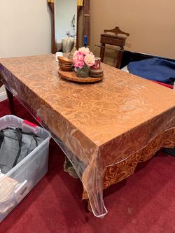 Solid wood dining table