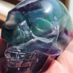 Hand Carved Fluorite Skull