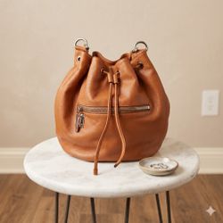 Michael Kors Dottie Large Bucket Bag in Luggage