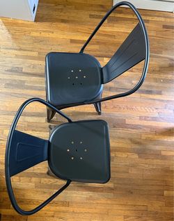 Metal Dining Chairs, Black