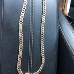 14k Solid Yellow Gold Cuban Link Chain