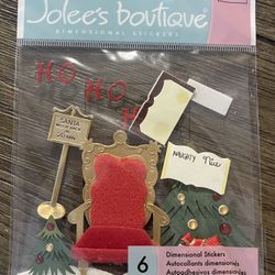 Mall Santa Dimensional Stickers New