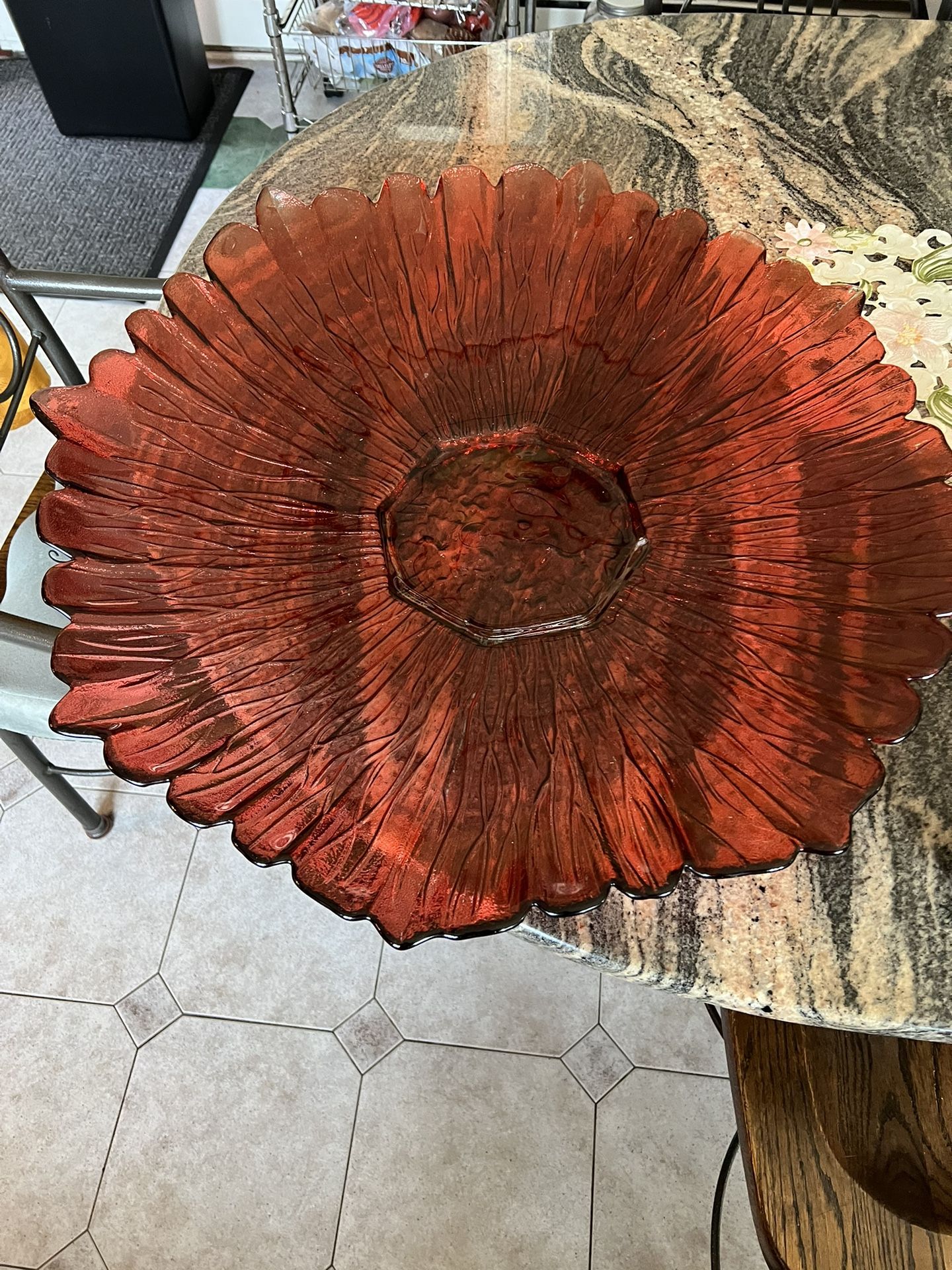 Large Glass Centerpiece