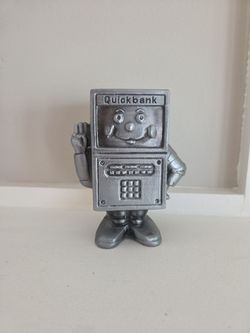 VINTAGE Metal Coin Quickbank  ATM  ROBOT