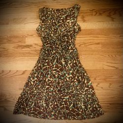 Ladies Black Brown And Green Professional Dress Size Small /Medium 
