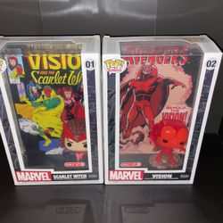 Funko Pop Scarlet Witch & Vision Comic Covers
