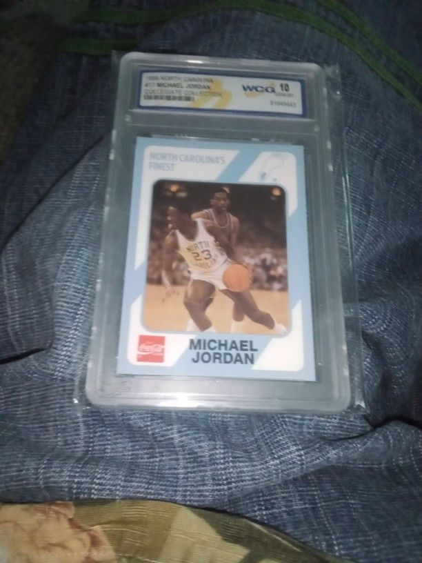 WCG 10 Gem Mint 1989 North Carolina Michael Jordan Basketball  Card