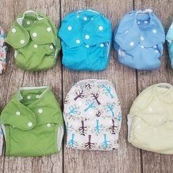 10 Thirties Size 2 All In One Cloth Diapers