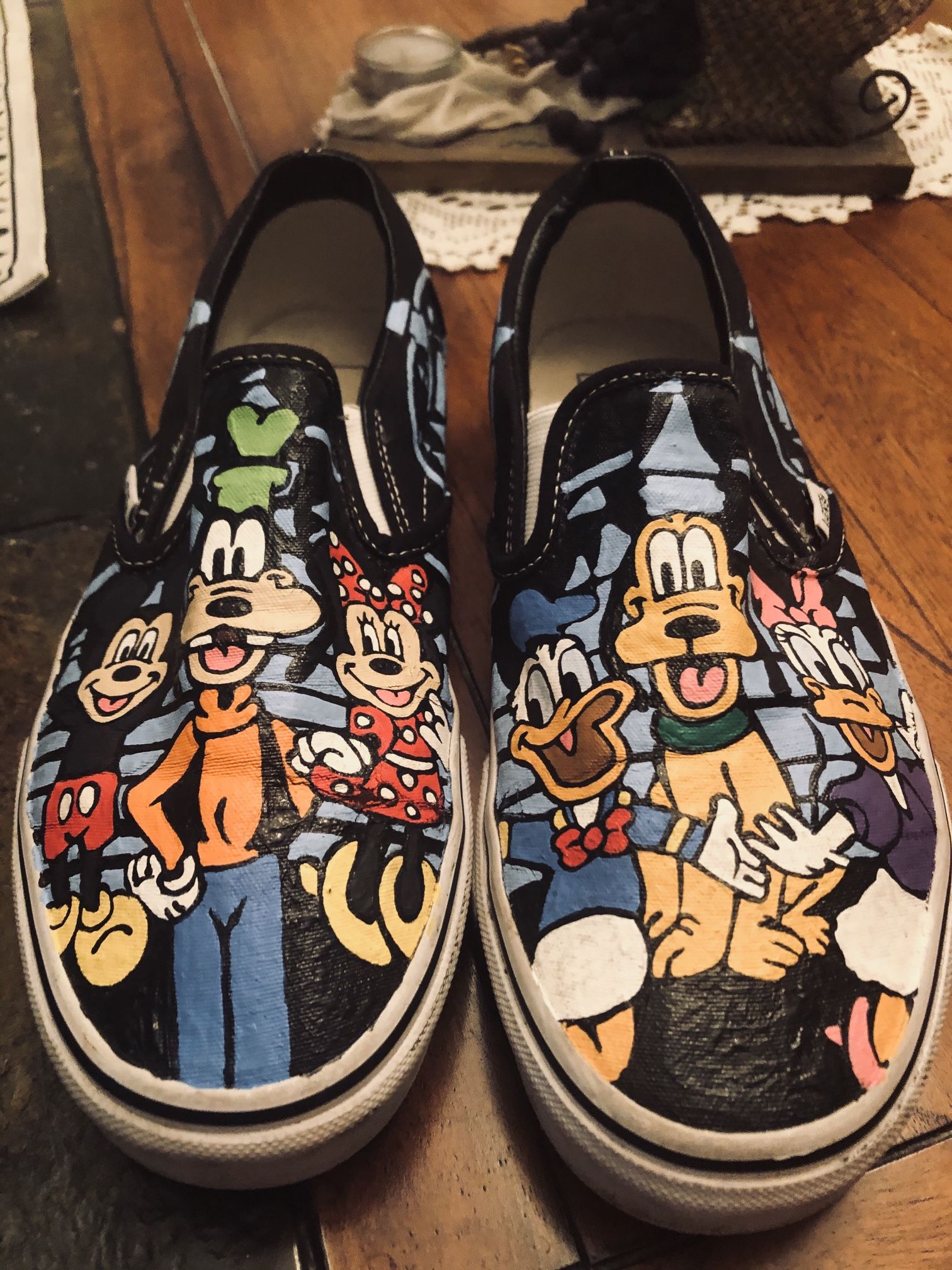 Hand Painted Van Sneakers