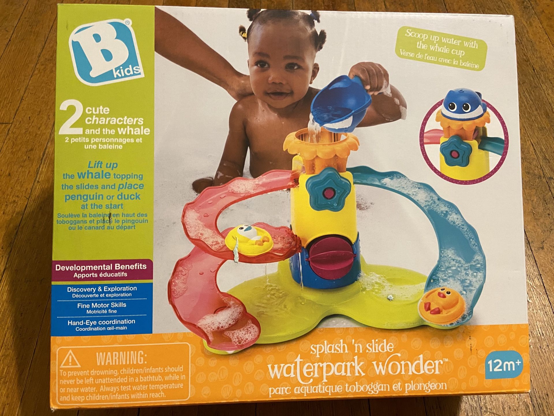 Blue Box Toys B Kids Splash’n Slide Waterpark Wonder Bath Toy