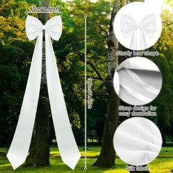 Giant bow decoration for Christmas tree decoration, large bows for room wall backdrop, 75 x 18 inches, bow for wedding, Christmas, fall, and birthday 