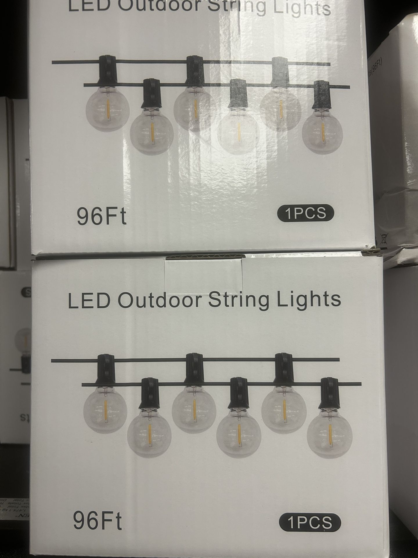 96FT String Lights With 30 Bulbs Warm White Plug-in