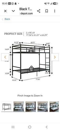 Twin bunk bed