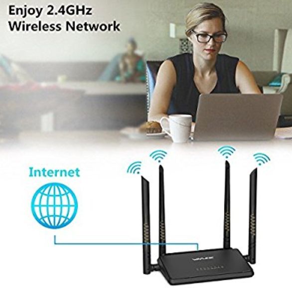 NEW! WiFi Router, N300 Wireless Wi-Fi Router with Smart APP and 4x5dBi Antennas, Free Parental Controls, Good for Small House and Office