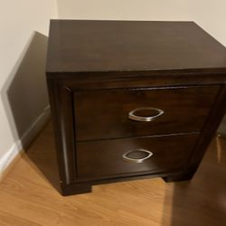 King Bedroom Set Dark Oak Wood