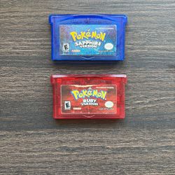 Pokémon Ruby and Sapphire For GBA