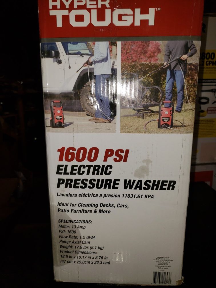 NEW! HYPER TOUGH 1600 PSI Electric Pressure Washer for Sale in Columbia