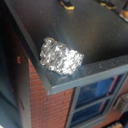 Silver Nugget Ring Size 11