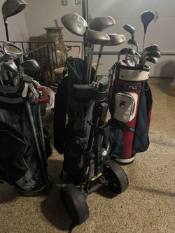 Multiple Golf Bags /w Golf Irons