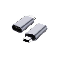 USB C to Mini USB 2.0 Adapter, (2-Pack)Type C Female to Mini USB 2.0 Male Conver