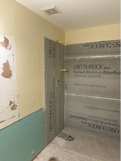 Repairs and new shower system
