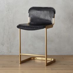 CB2 Brass Rake Counter Stools X 3