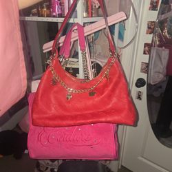 Juicy Couture Cherry Red Hobo Style Bag
