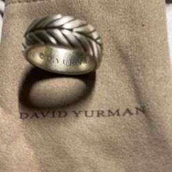 Mint David Yurman Sterling Silver 10mm  Chevron Ring
