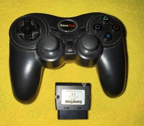 GameStop BB-178 Wireless Controller w/ Receiver for PlayStation 2 Black
