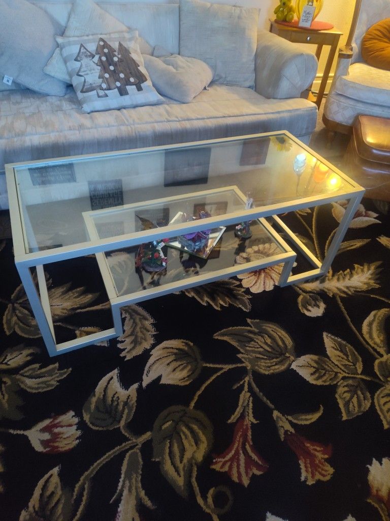 Vintage Glass Coffee Table