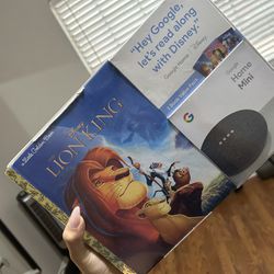 Google Home Mini speaker (Chalk) + 3 Disney Little Golden Book