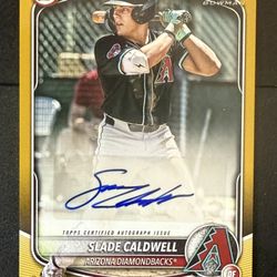 2025 Bowman Gold Slade Caldwell Auto /50 Diamondbacks #1 Prospect 