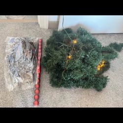 35 ft Christmas garland with lights, pine cones, all for $20