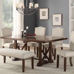 Dining Table + 4 Chairs and Bench