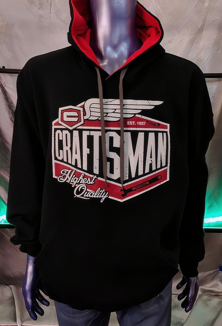 Craftsman Men’s XXL Hoodie Black/Red Graphic