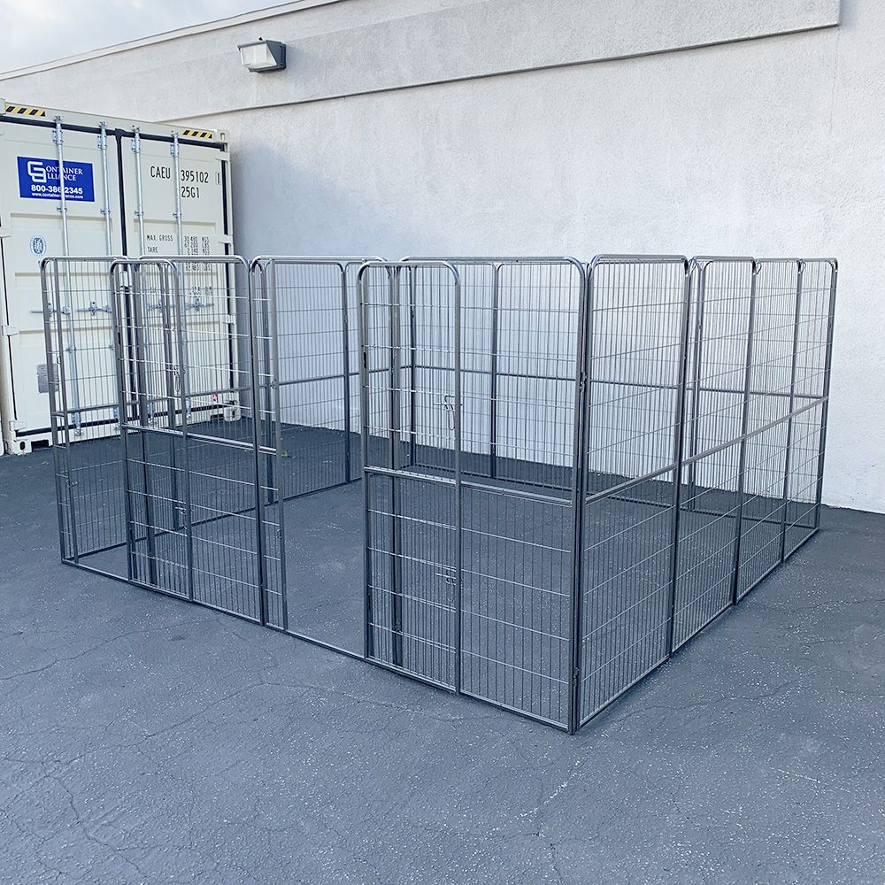 $360 (New) Heavy duty 10x10x5ft tall pet playpen 16-panel dog crate kennel exercise cage fence