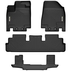 OEDRO Floor Mats 3 Row Liner Set Compatible With 2022 2023 Nissan Pathfinder(7 Passenger Models Only)