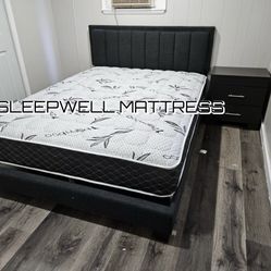 New Queen Bed Frame With Mattress 