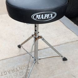 Folding drummer stool height adjustable basic black vinyl drum seat chair