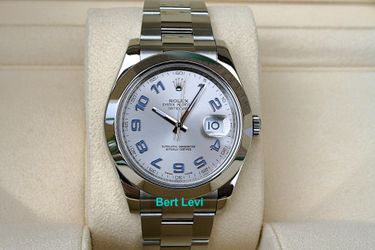 ROLEX 116300 DATEJUST 41MM WATCH BLUE ARABIC DIAL - T2434