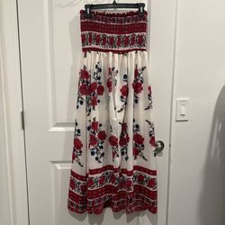 Off Shoulder Summer Dress One Size 