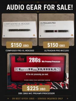 Audio Gear for sale! (Open Box New!)