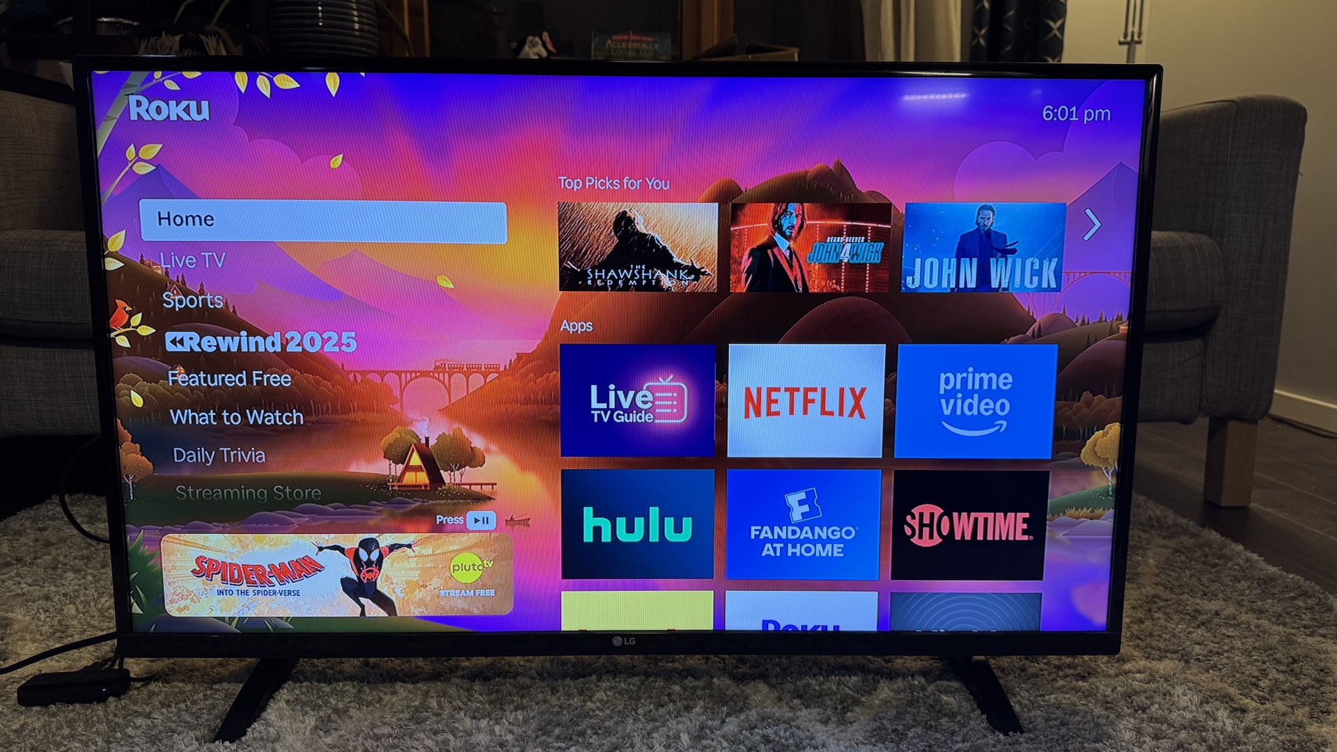 40 Inch LG TV with Roku