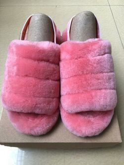 Brand New In Box Pink Fluff Yeah Ugg Slides Sizes 5 to 12