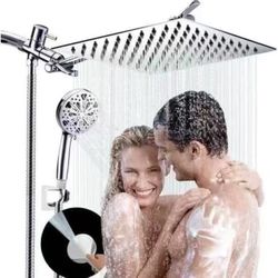 KQJQS THI0017M, 10 Modes, High Pressure Showerhead and Handheld Shower