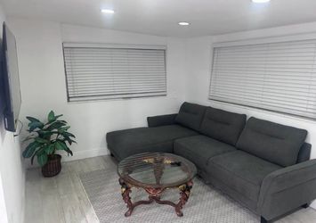Dark Gray Fabric Sectional Sofa
